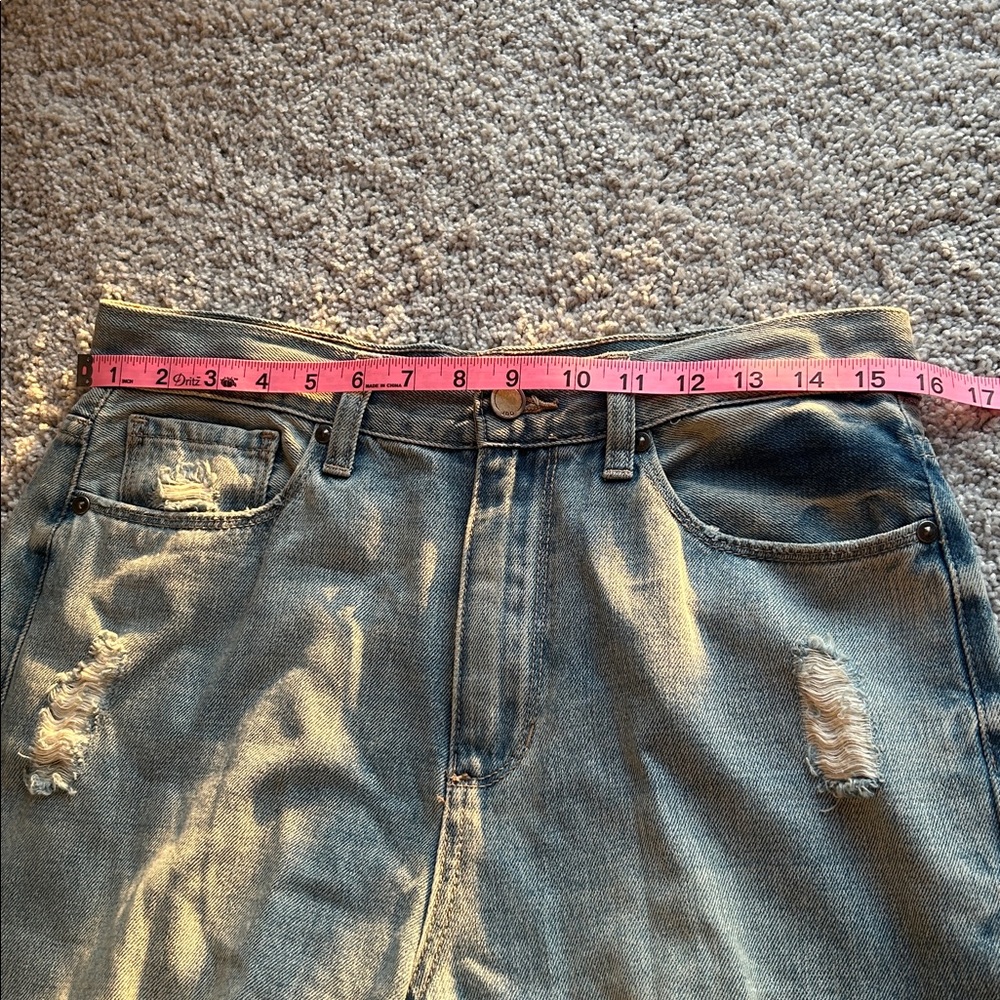 Distressed Blue/Gray Ripped Jeans - Picture 10 of 13